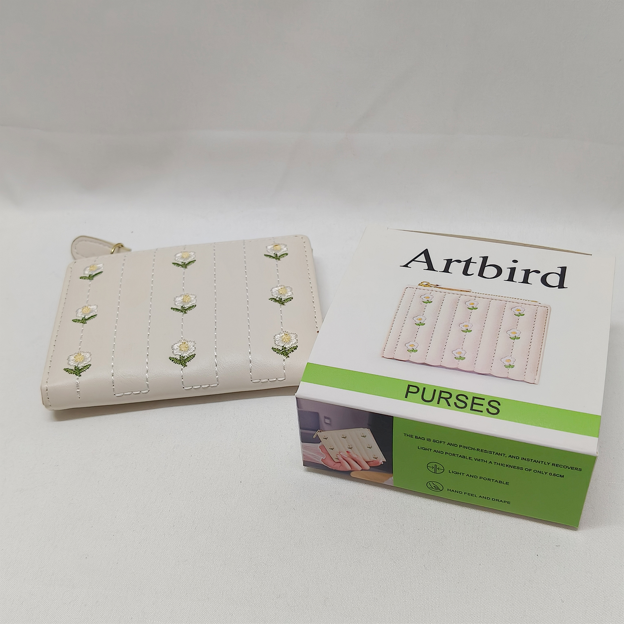 Artbird-Purses,Small Wallet for Women RFID Blocking Tassle Bifold Slim Thin Wallet Credit Card Holder Wallet Ladies Mini Wallet with Widened Zipper Pocket. - Image 5