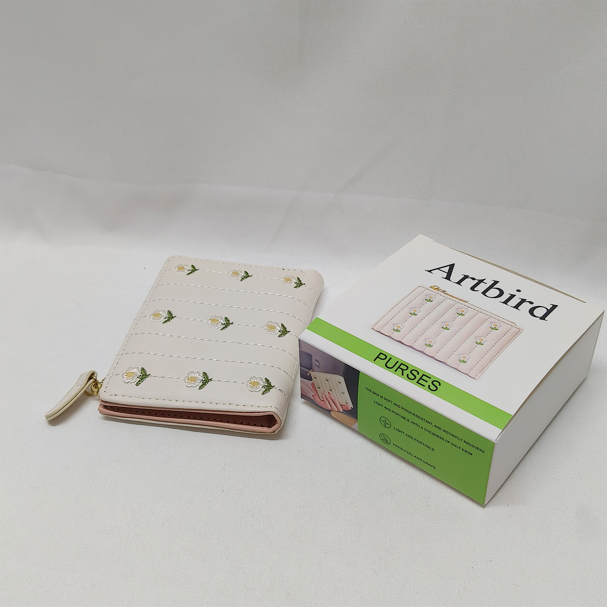 Artbird-Purses,Small Wallet for Women RFID Blocking Tassle Bifold Slim Thin Wallet Credit Card Holder Wallet Ladies Mini Wallet with Widened Zipper Pocket. - Image 6