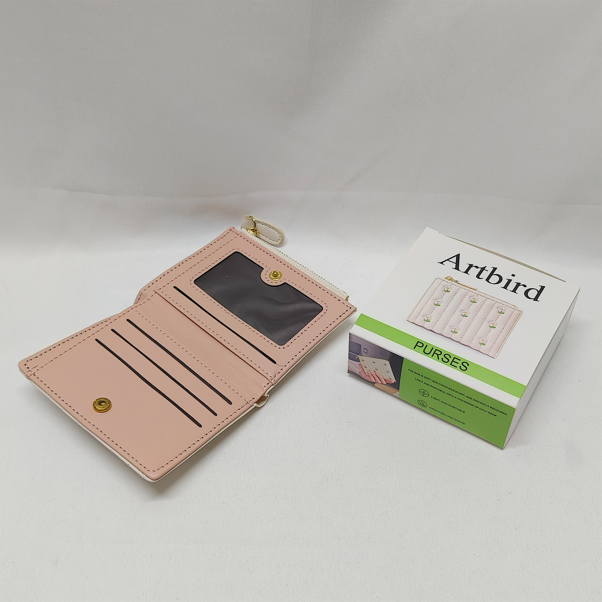 Artbird-Purses,Small Wallet for Women RFID Blocking Tassle Bifold Slim Thin Wallet Credit Card Holder Wallet Ladies Mini Wallet with Widened Zipper Pocket. - Image 7