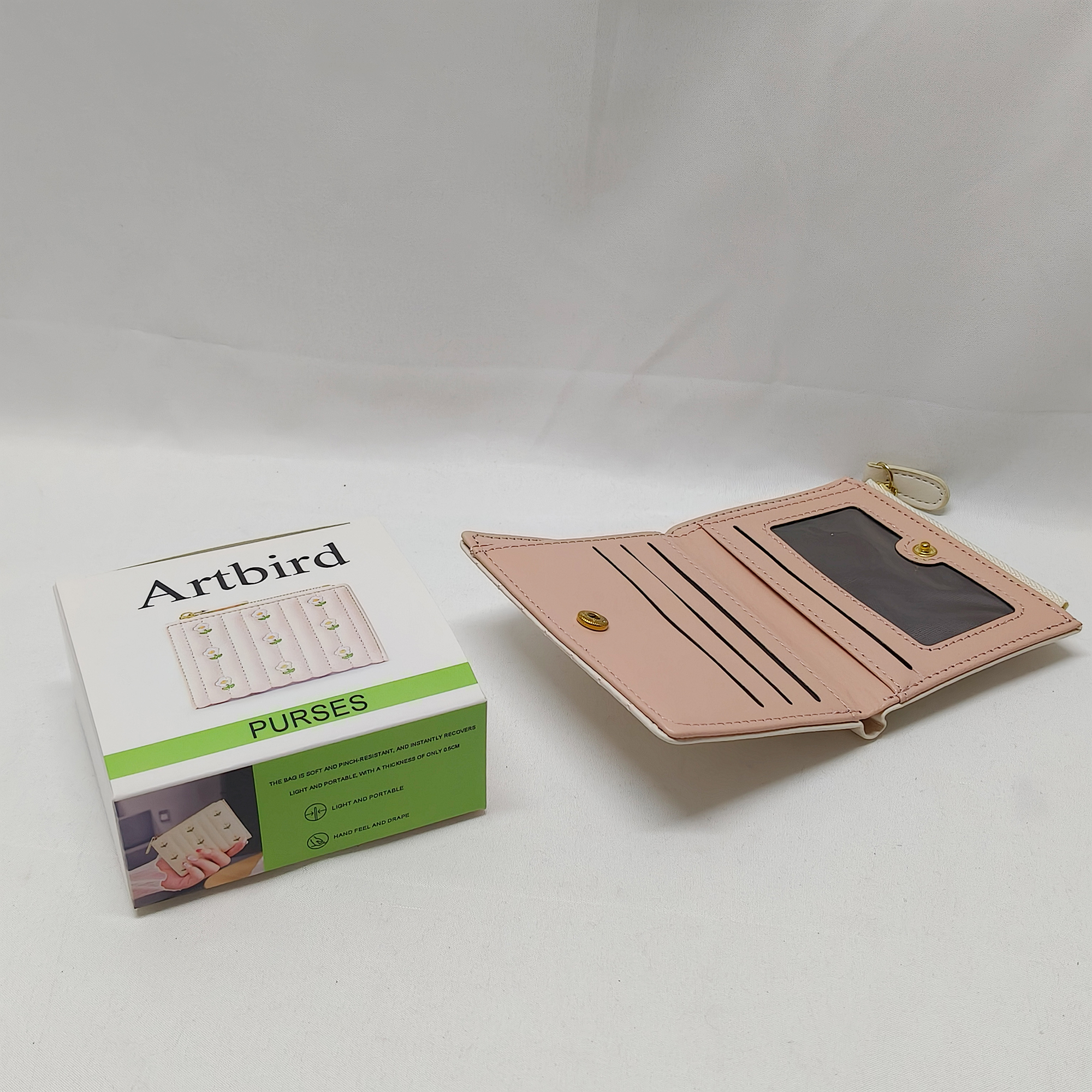 Artbird-Purses,Small Wallet for Women RFID Blocking Tassle Bifold Slim Thin Wallet Credit Card Holder Wallet Ladies Mini Wallet with Widened Zipper Pocket. - Image 8