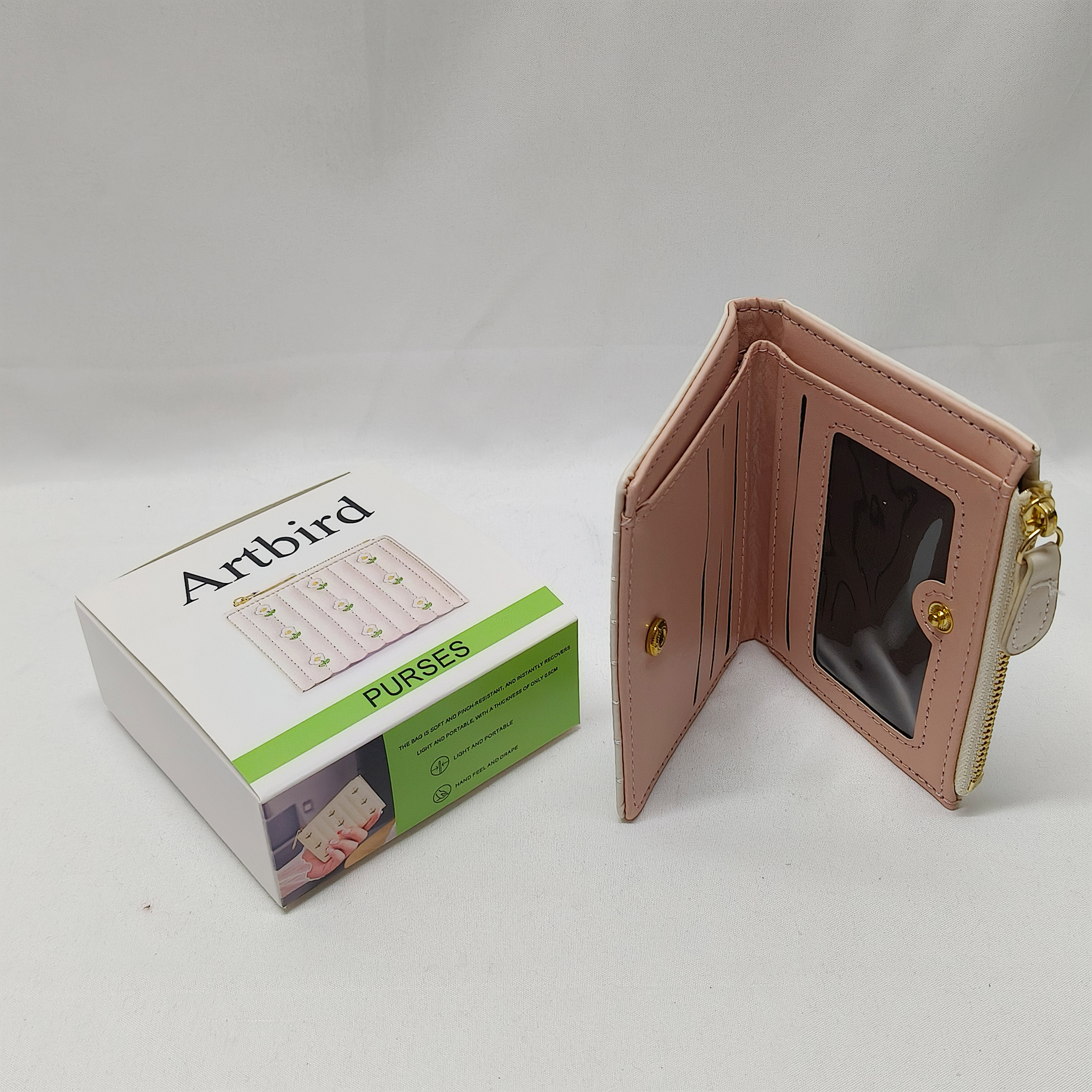 Artbird-Purses,Small Wallet for Women RFID Blocking Tassle Bifold Slim Thin Wallet Credit Card Holder Wallet Ladies Mini Wallet with Widened Zipper Pocket. - Image 9